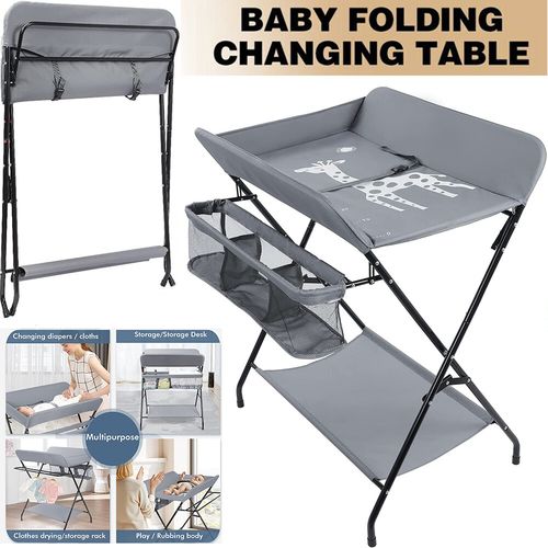 Folding Baby Changing Unit Table Station Changer Bed Storage Nursery Care Table — image 1