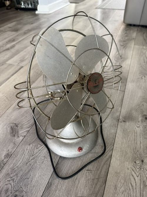 Vintage Rellim 12” Electric Desk Table Fan Mid Century Retro 1950s 60s British
