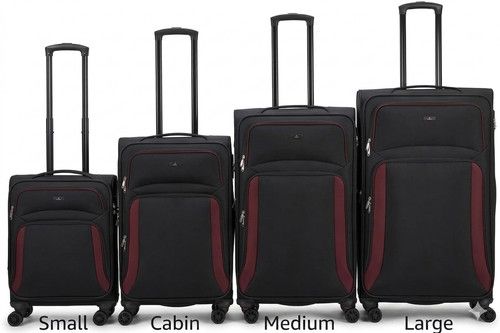 4 wheel Spinner Soft Shell Suitcase Luggage Set Carry On  Cabin Travel bag LJ900
