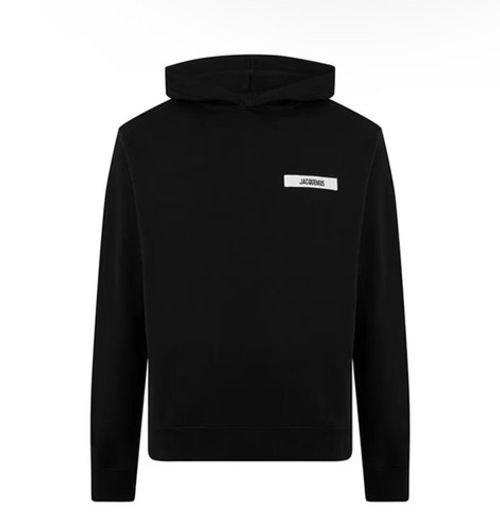 Jacquemus Pullover Hooded Top Le Hoodie Gros Grain Black Organic Cotton £305