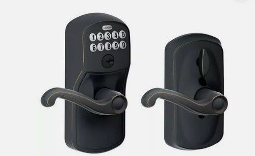Schlage FE595 PLY 716 FLA Plymouth Keypad Entry & Flex-Lock Flair Style Lever