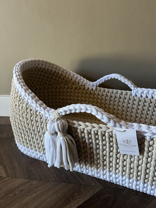Crochet Moses Basket WITH MATTRESS - Made To Order — image 12