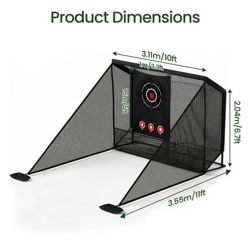 10x7ft Golf Practice Net w/ Target Cloth Driving Golf Hitting Training Net- — image 2