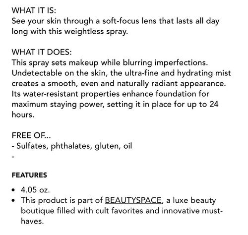 Hourglass Veil Soft Focus Setting Spray Largest Size 4floz/120ml NIB Authentic  — image 5
