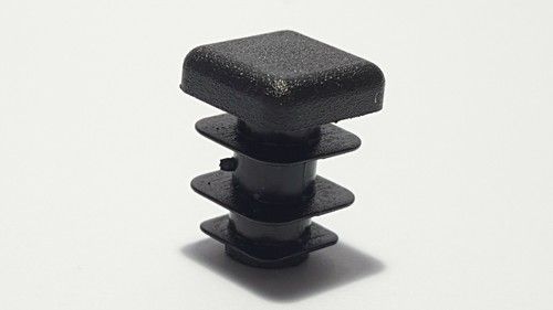 Square Plastic Black Blanking End Caps Tube  Inserts Plug