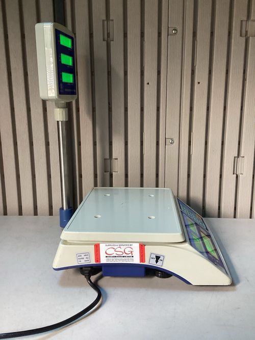 Excell FD3-P Flat Plate Weighing Scale & Pole Display -Missing Metal Plate Cover — image 22