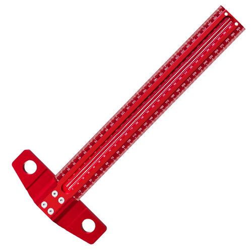 Aluminum Alloy Precision T Square Ruler Guide Hole Woodwork Layout Marking Gauge