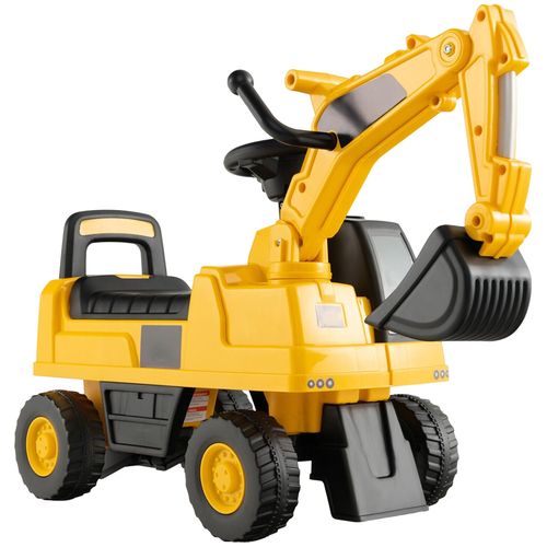Yellow Ride-On Excavator - Rotatable Digging Bucket, Anti-Slip Wheels — image 1