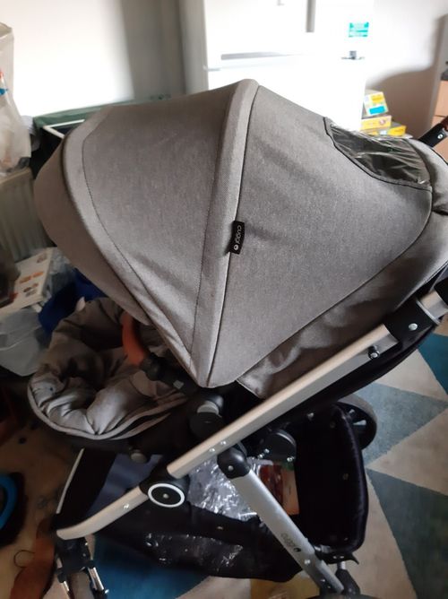 Cybex Grey Single Pushchair Brown Handlebar Rain Cover Canopy Basket — image 4