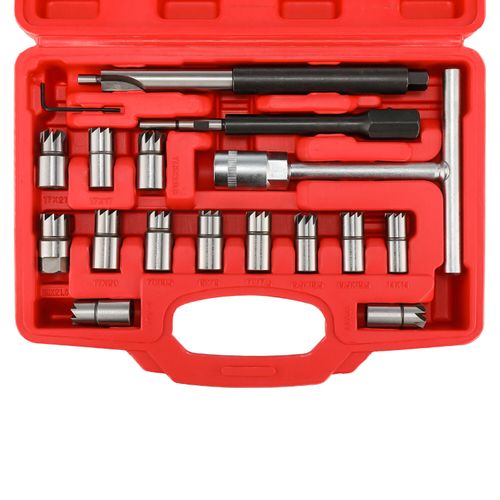 17pcs Professional Diesel Injector Seat Cutter Tool Cleaner Set Universal Kit — image 4