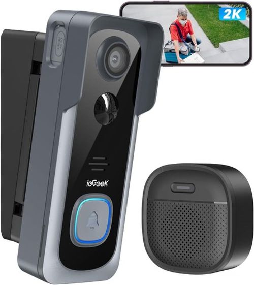 ieGeek 2K Wireless Doorbell Camera No Subscription,Smart Video Doorbell ,SD Card