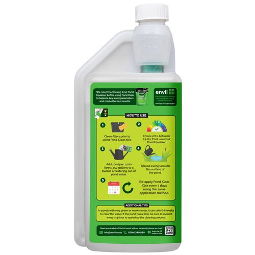 Envii Pond Klear Xtra Natural Treatment Clear Green Murky Cloudy Water Fish Safe — image 2