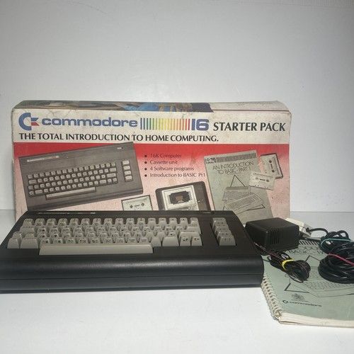 Commodore C16 Starter Pack Boxed And Tested Working C16 COMPUTER & Power supply