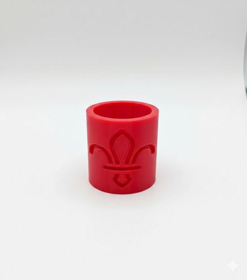5 X UK Scouting Plastic RED Fleur De Lys Woggle For Beaver, Cub, Scout Explorer