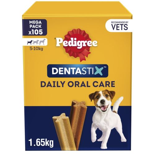 105 Pedigree Dentastix Daily Dental Sticks Dog Treats Small Dog Chews — image 1