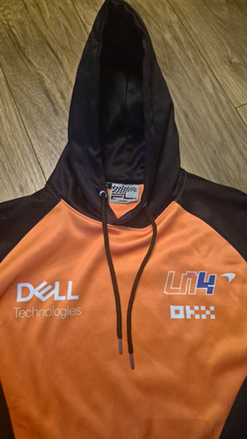 Lando Norris LN4 McLaren F1 Dell Technologies Orange/Black Pullover Hoodie L