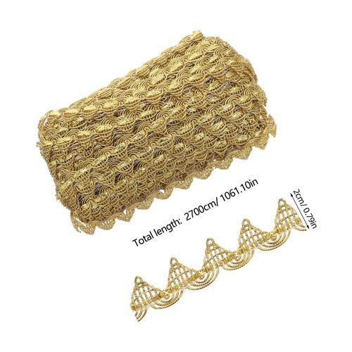Elegant Gold Braid Lace Trim for Bridal Gown and Stage Costume Embellishment — image 6