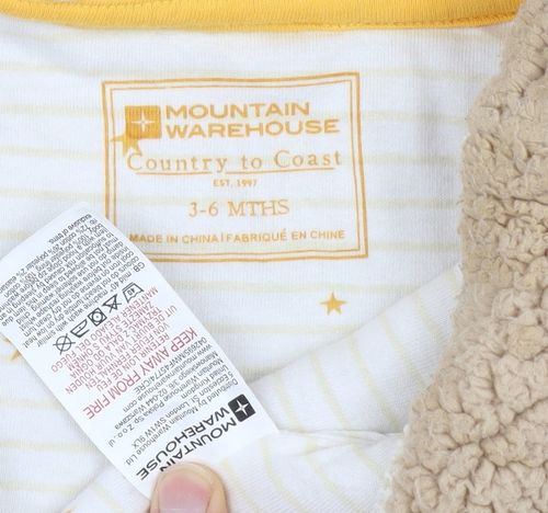 Mountain Warehouse Unisex Baby & Toddler Puffer Jacket Size 3-6 Months Beige — image 4