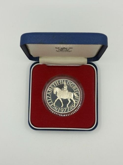 1977 Queen Elizabeth II Silver Jubilee Proof Crown .925 In Royal Mint Case