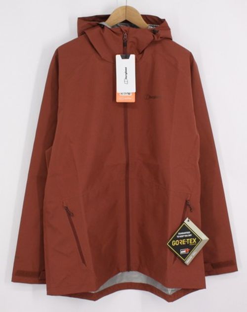 BERGHAUS MENS PACLITE 2.0 SHELL JACKET GORE-TEX SIZE 2XL DKRED RRP £160 IB