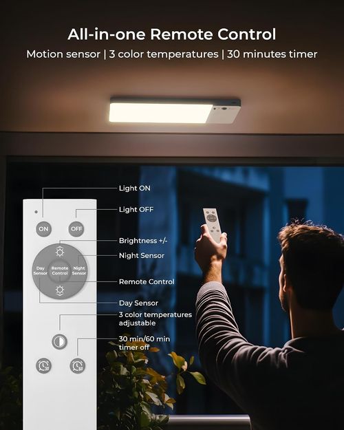 FULEN Rechargeable Motion Sensor Ceiling Light Upgraded,Closet Light with — image 5