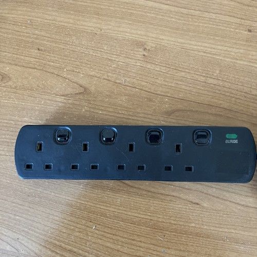 4 Gang Way Switched Extension Lead Cable Socket Electric Mains 13A UK Plug 2m