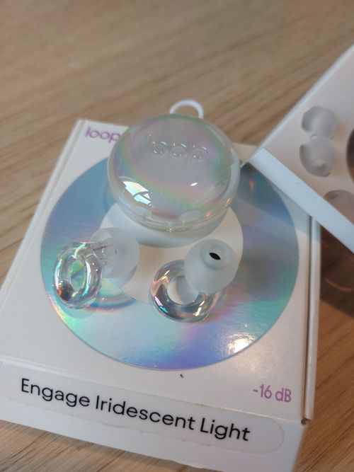Loop Earplugs Iridescent Light Engage Official Genuine Transparent rainbow sheen — image 2
