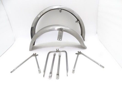 NEW MATCHLESS G3L AJS 16M MILITARY MODEL FRONT & REAR MUDGUARD + STAYS
