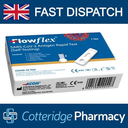 Flowflex COVID-19 Antigen Rapid Lateral Flow Home Self Testing Single Test Kit