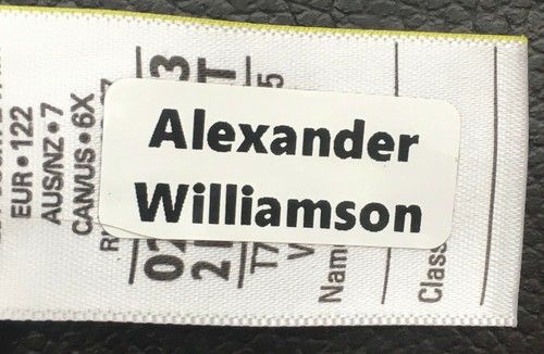 Personalised stick on school uniform,care home name labels for clothes etc
