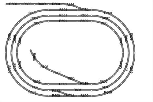 Hornby 00 Job Lot Steel Track Layout Triple Oval — image 2