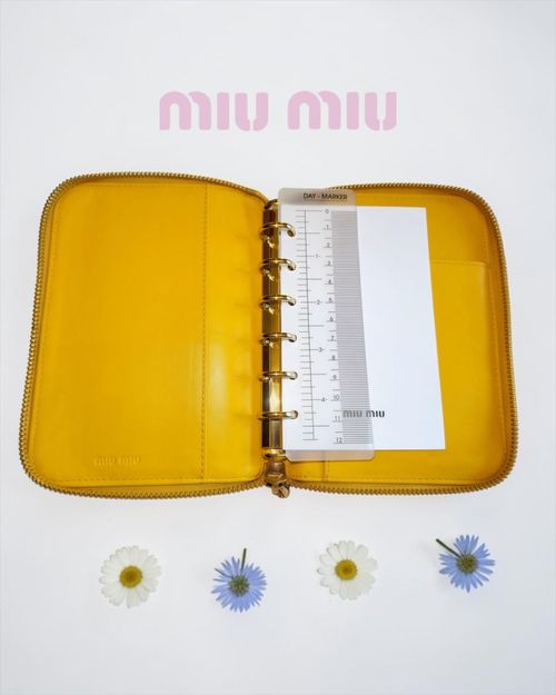 Vintage Miu Miu Yellow Croc Agenda Cover w/ Box & Tissue — image 7