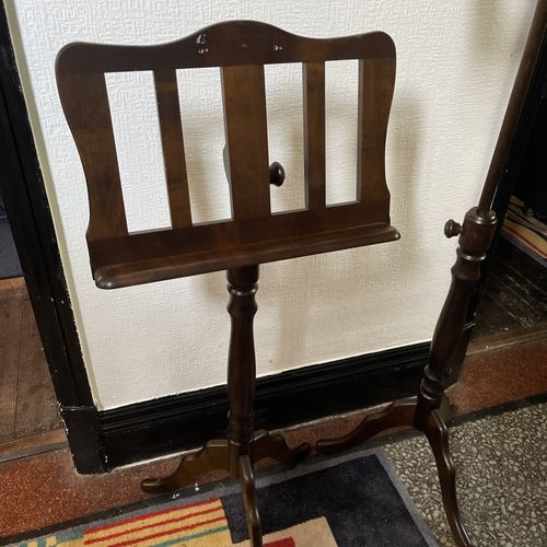 Walnut Music Sheet Stands Adjustable Height  X 2 — image 2