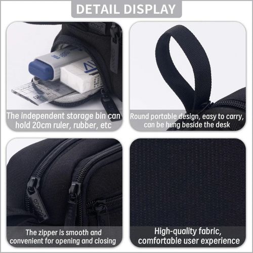 Large Capacity Pencil Case Multi Layer Compartment School Stationery Storage Bag — image 2