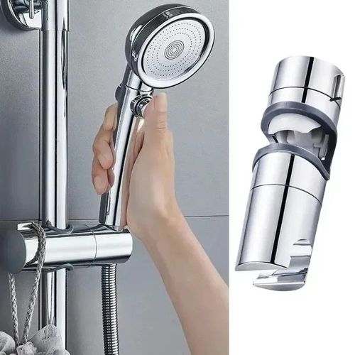 Universal Adjustable Shower Head Holder 18–25mm Chrome Shower Rail Bracket — image 4