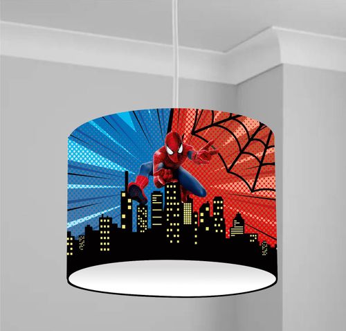 SPIDERMAN CEILING DRUM LIGHT SHADE LAMPSHADE 10" 25cm — image 1