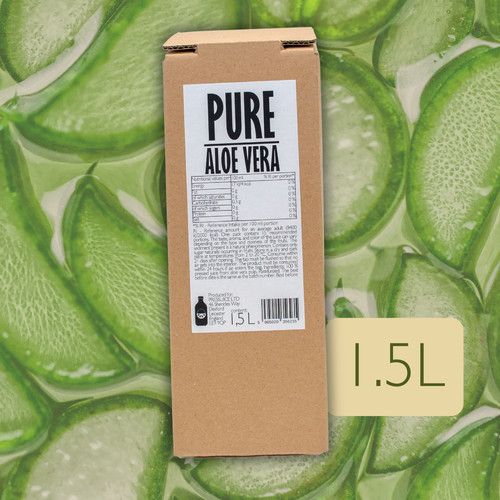 Pressuice Aloe Vera Juice 100% Pure Fruit 1.5L No Sugar Added Low Aloin UK
