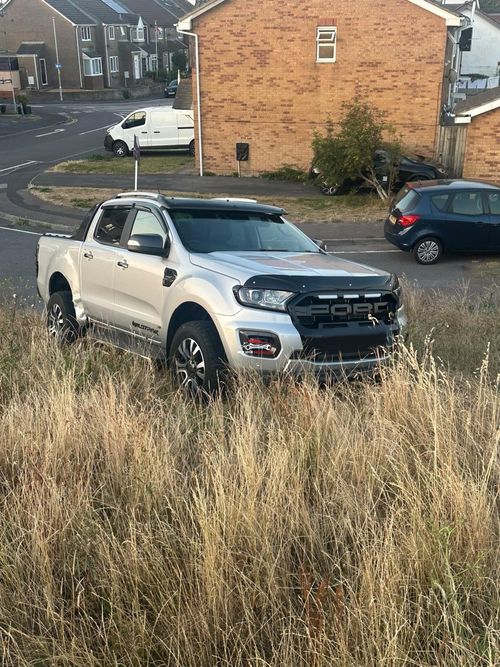 To fit Ford Ranger 2012-2020 Black External Sun Visor Solid Acrylic — image 2