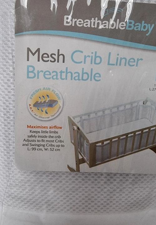 Breathable Baby Mesh Crib Liner 4 Sided Cot Toddler Soft Safe  — image 5