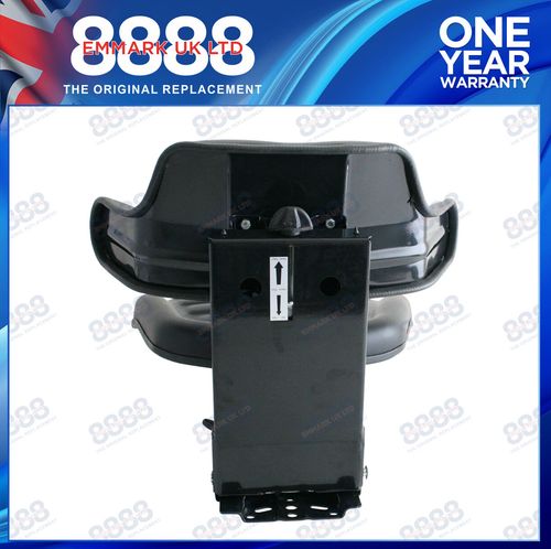 NEW QUALITY UNIVERSAL SUSPENSION SEAT TRACTOR DUMPER FORKLIFT MOWER DIGGER BLACK — image 2