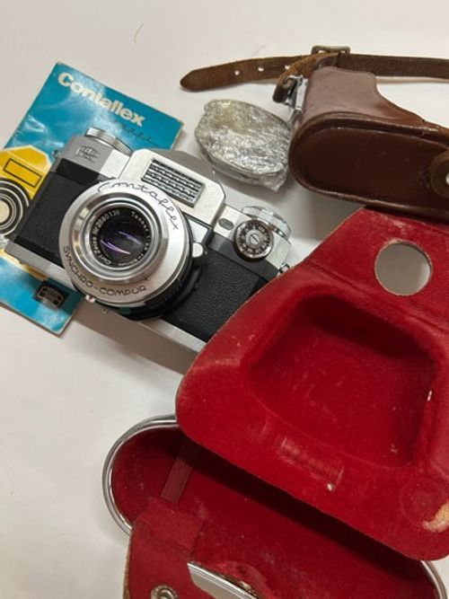 “Vintage Zeiss Ikon Contaflex SLR Camera Kit - Boxed/Case/Manual READ CLEANING”
