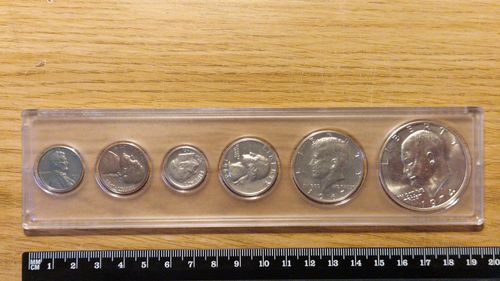 US Coin Collection 1974 Eisenhower Dollar Kennedy Half 1964 Silver Coins 1943 — image 2
