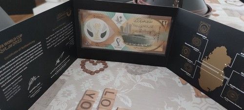 FIFA World Cup 2022 Qatar Official Soccer Special Edition 22 Riyal Note 