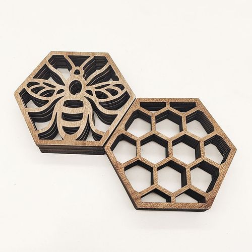 16Pcs Multi Color Wood Coasters for Coffee Table Protective Cup Mats — image 9