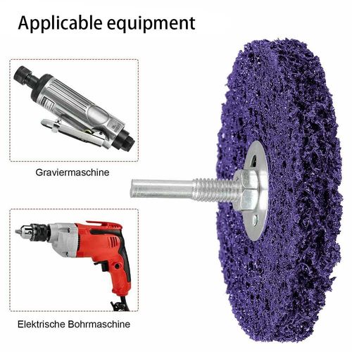 5Pcs 4'' Poly Strip Disc Wheel Paint Rust Removal Clean For Angle Grinder 100mm — image 3