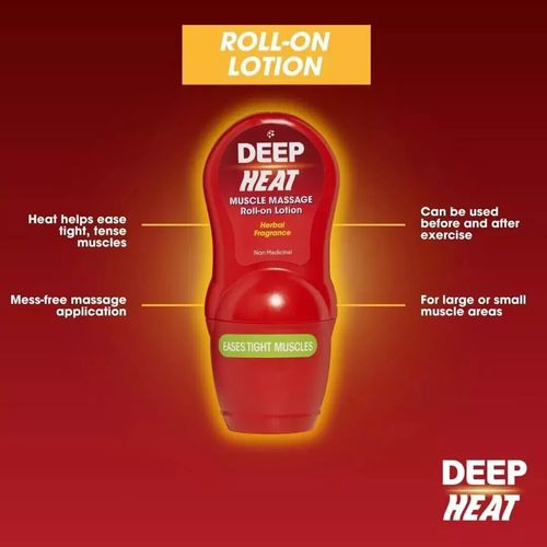 6 X Deep Heat Muscle Massage Roll On Lotion Deep Heater Massager Heat Rub 50ml — image 10
