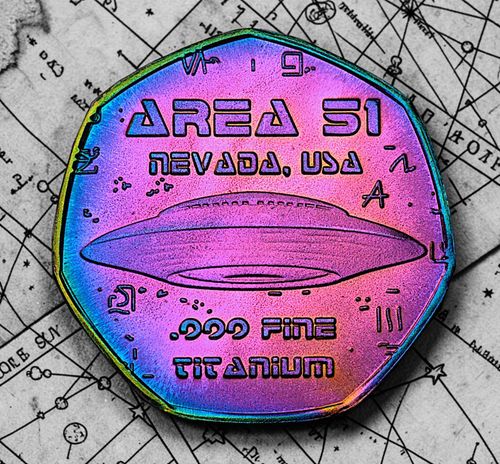 OUR SOLAR SYSTEM & AREA 51 Titanium & Bronze Commemorative Coins & Capsules — image 11