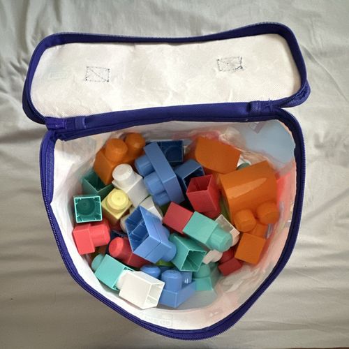 MEGA BLOKS First Builders Big Building Bag 60-Piece Interlocking Blocks 1+ — image 3