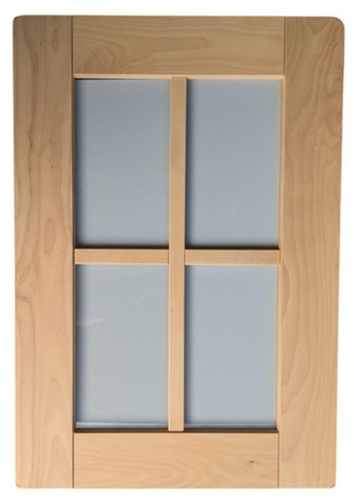 Light oak glazed kitchen cupboard cabinet door 720 x 495 x 20 mm