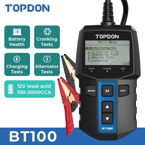 NEW! TOPDON 12V Car Battery Load Tester Analyzer Cranking Charging Test BT100-E — image 7
